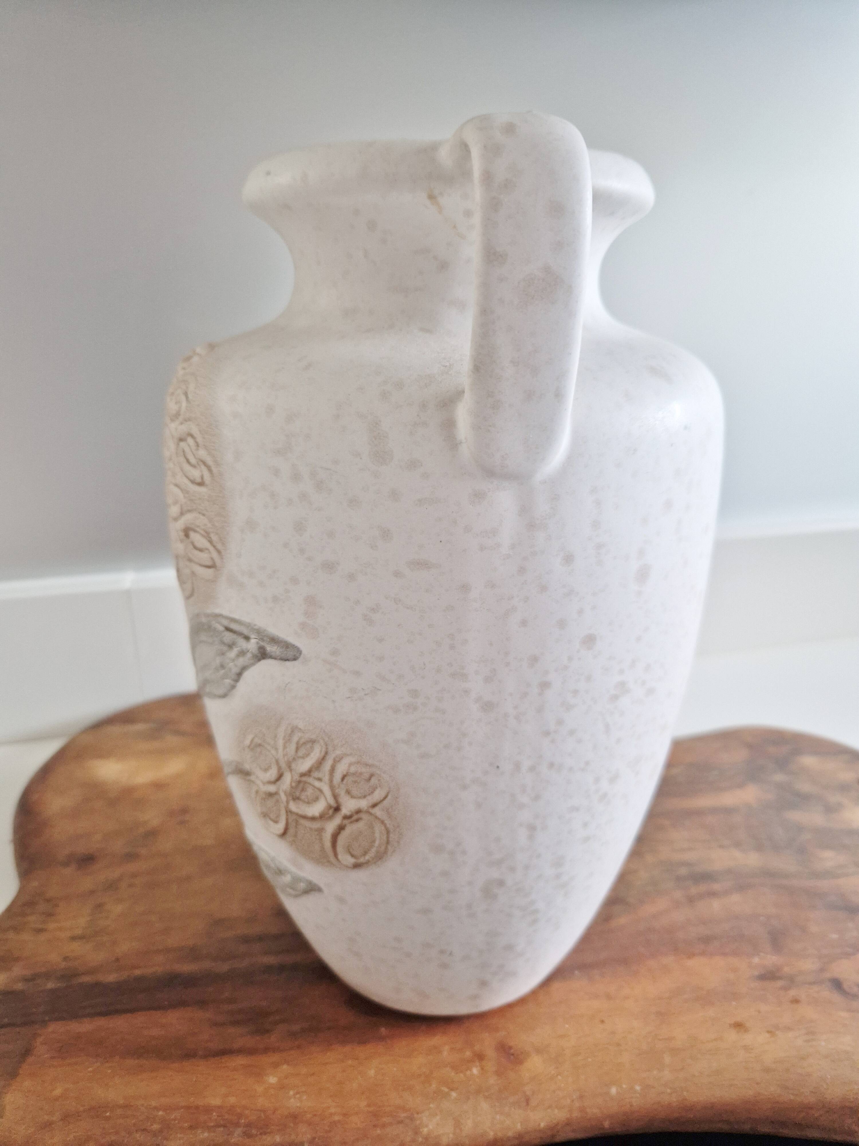 Vintage ceramic amphora vase Scheurich West Germany shabby 60s model 606-28