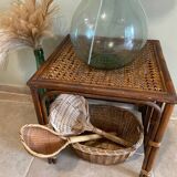 Rattan side table