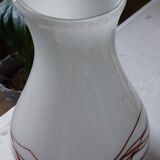 White Opaline Pop Art Ball Vase by Florence