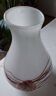 White opaline round vase in pop art style by Florence