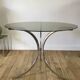 70s design chrome and smoked glass dining table