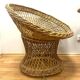 Ensemble fauteuils et table en rotin style rétro vintage des années 1960