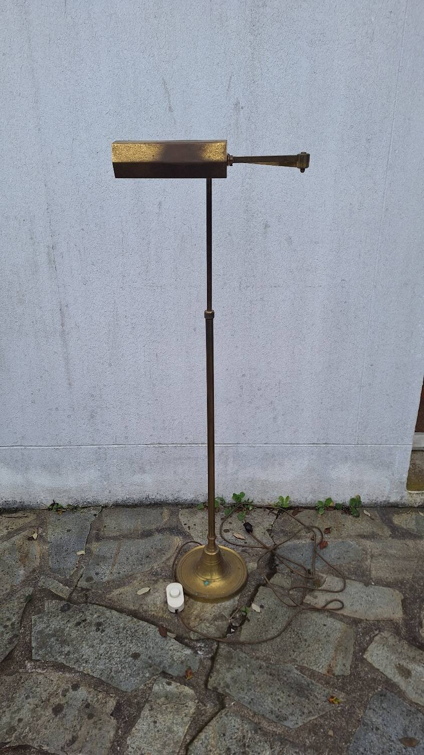 1970s brass floor lamp