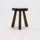 Artisan Stained Pine Stool France 1950s