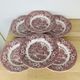 6 hollow plates English décor Ceramica Quadrifoglio Italy roses