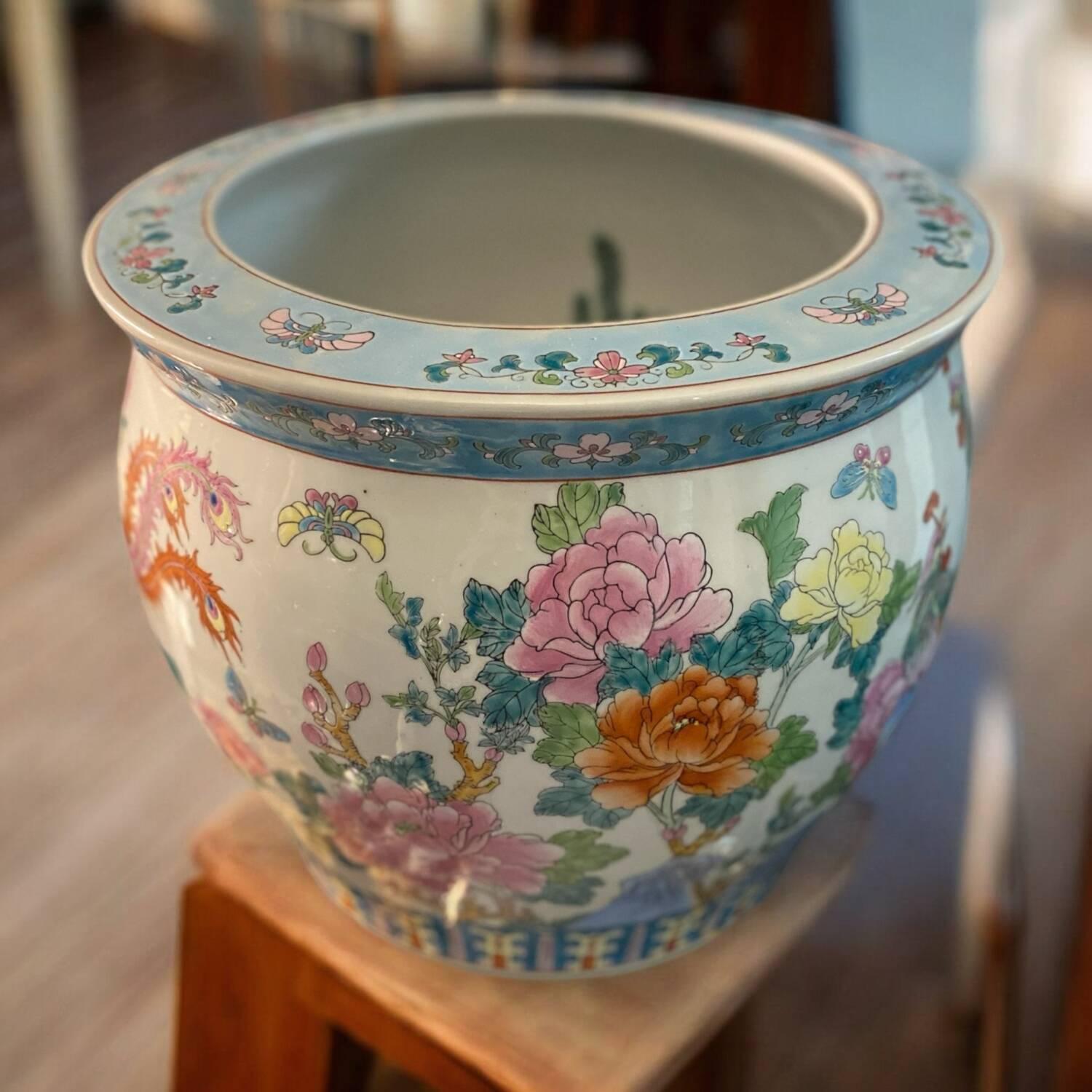 China XL Ceramic Fish Bowl Vase Pot Planter