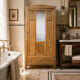 Parisian Art Deco wardrobe in raw oak, renovated.