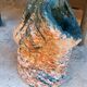 Glazed terracotta sculpture vase, late 20th century
