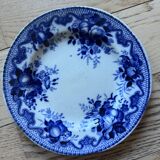 Flat plate in cobalt blue Creil and Montereau