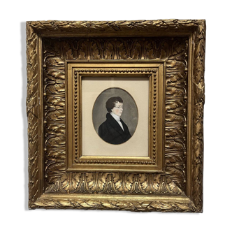 German school (?) of the early 19th century, Portrait of a young man wearing glasses.