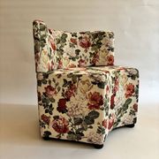 Vintage floral graphic armchair