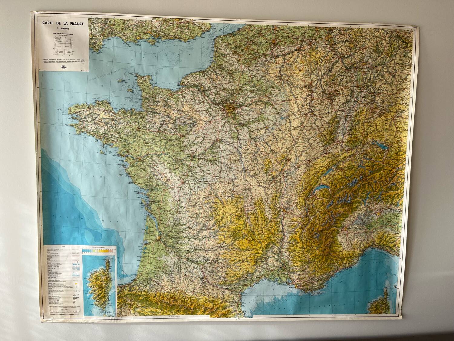 Large map of France 1981