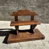 School bench on platform