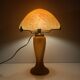 Orange speckled glass mushroom lamp, Massive, Belgium 1970.