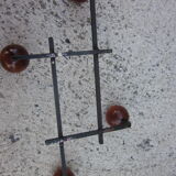 Vintage coat rack with wooden balls