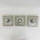 Hustadt Leuchten ice glass wall lamp sconce set of 3, 1970s Germany