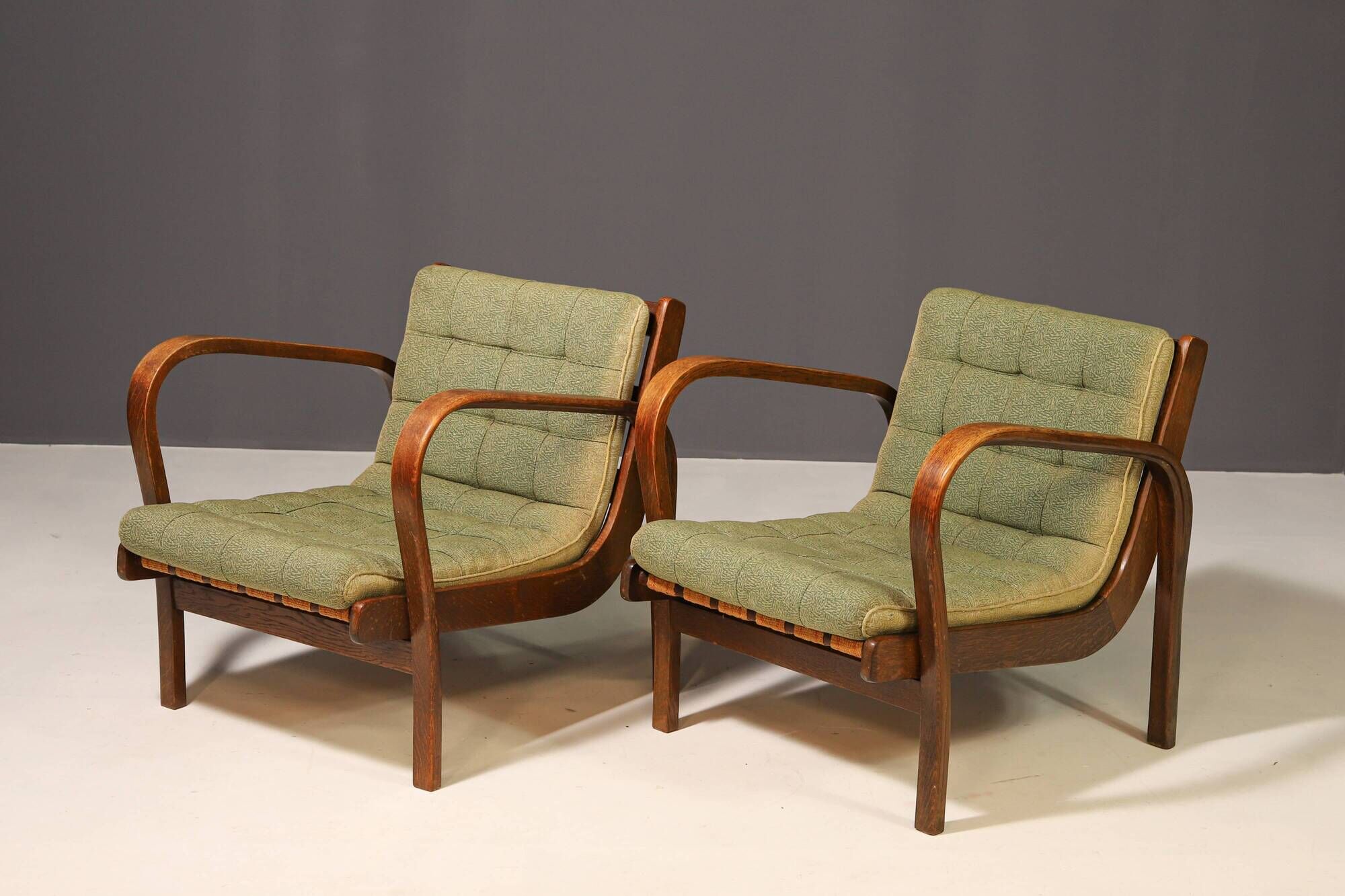 Pair of arm chairs by Karel Kozelka & Antonín Kropáček for Interier Praha,