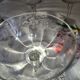 Beautiful set of seven crystal champagne glasses engraved with vine branches