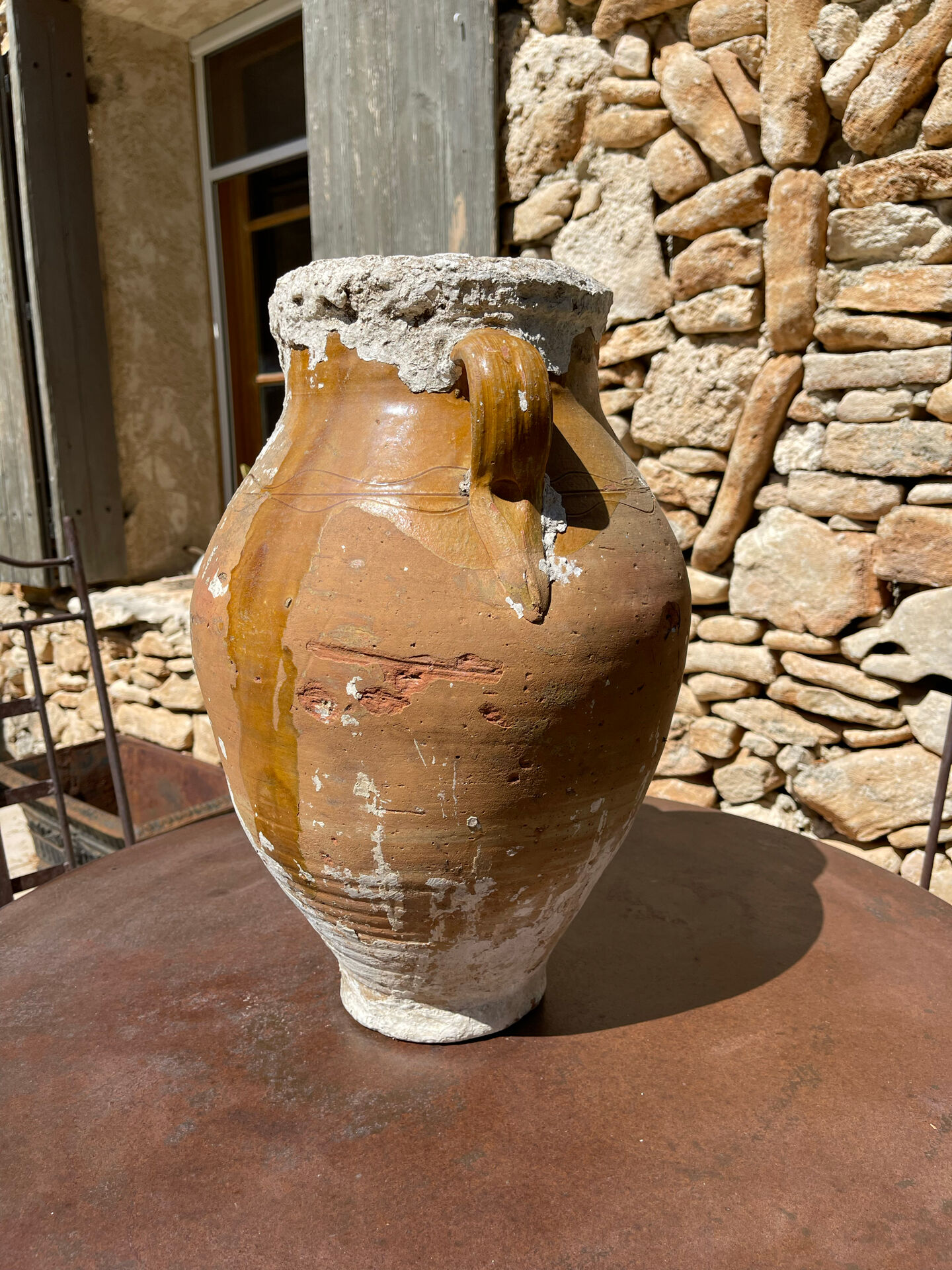 Jarre poterie en terre cuite ancienne