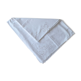 nappe ancienne rectangulaire blanche broderie richelieu