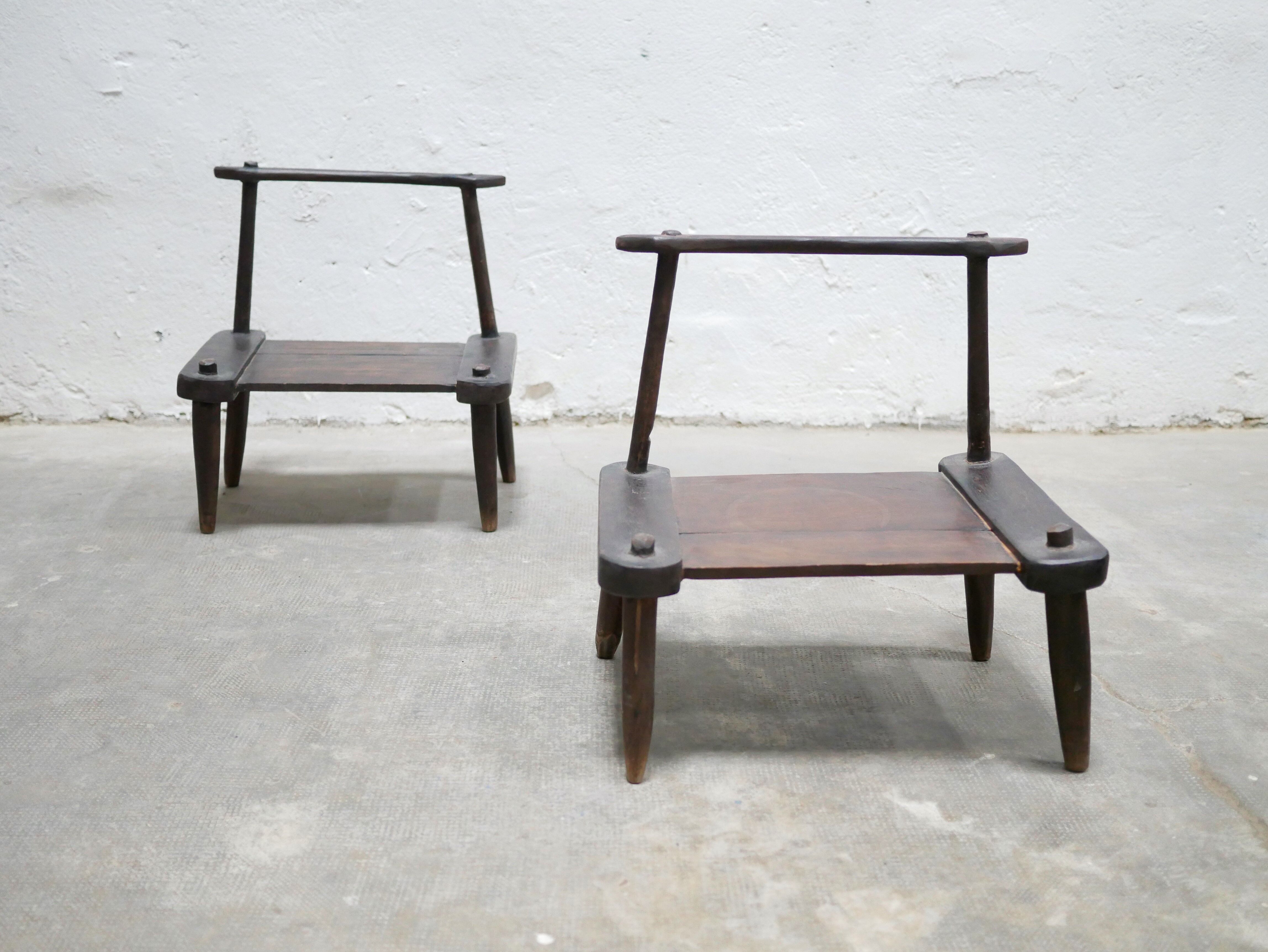 Ancient brutalist African chair