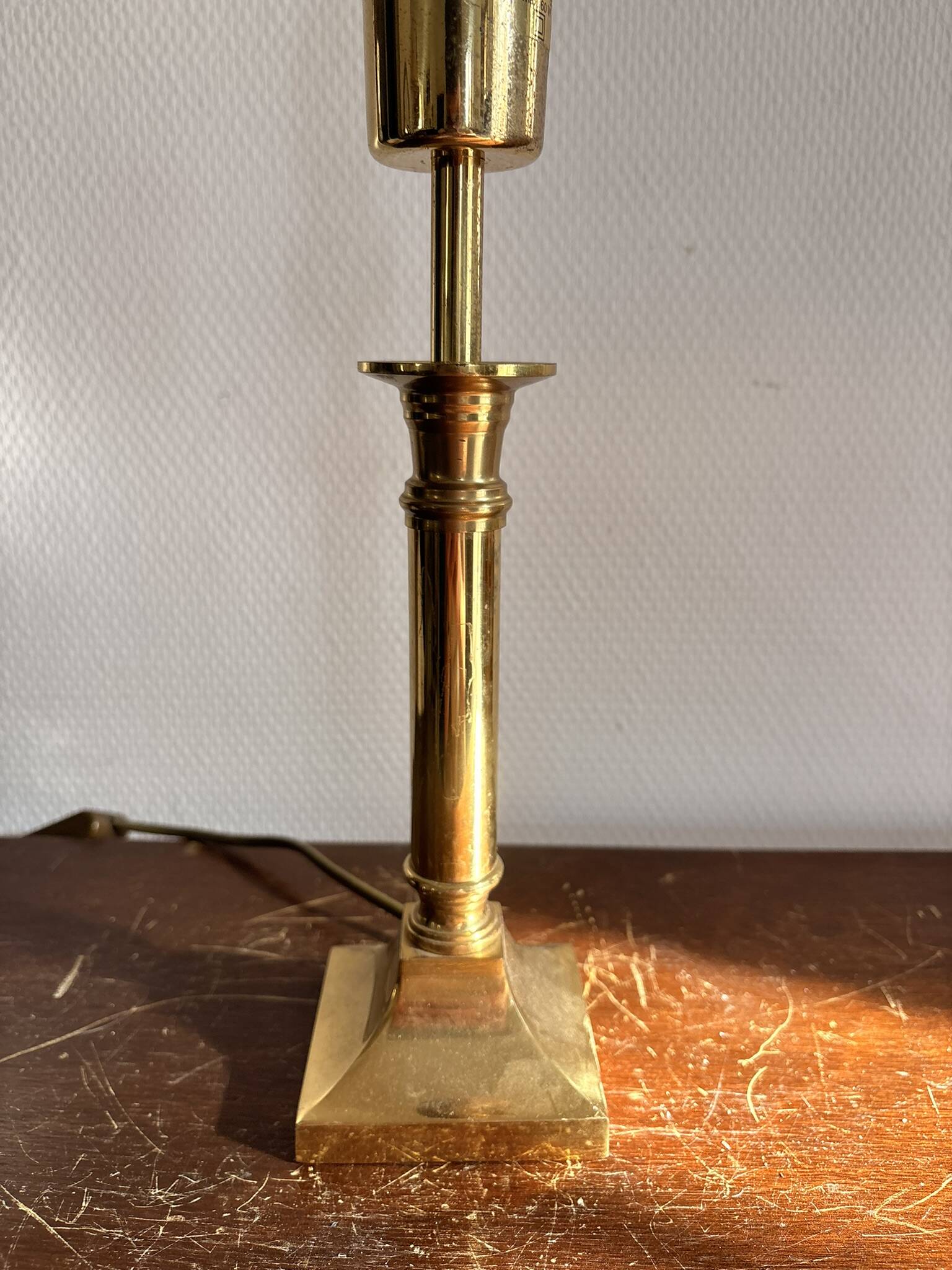 Antique Brass-Gilt Lamp Base Candle Holder Louis XVI XV Style