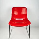 Set of 5 Stackable Clipper chairs by Svante Schöblom for Overman Sweden 1970