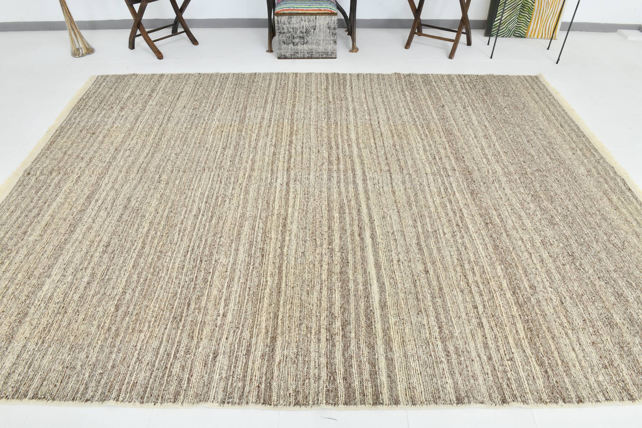 8x10 Rug For Living Room Brown & Beige Vintage Rug, 245x325Cm SK34388