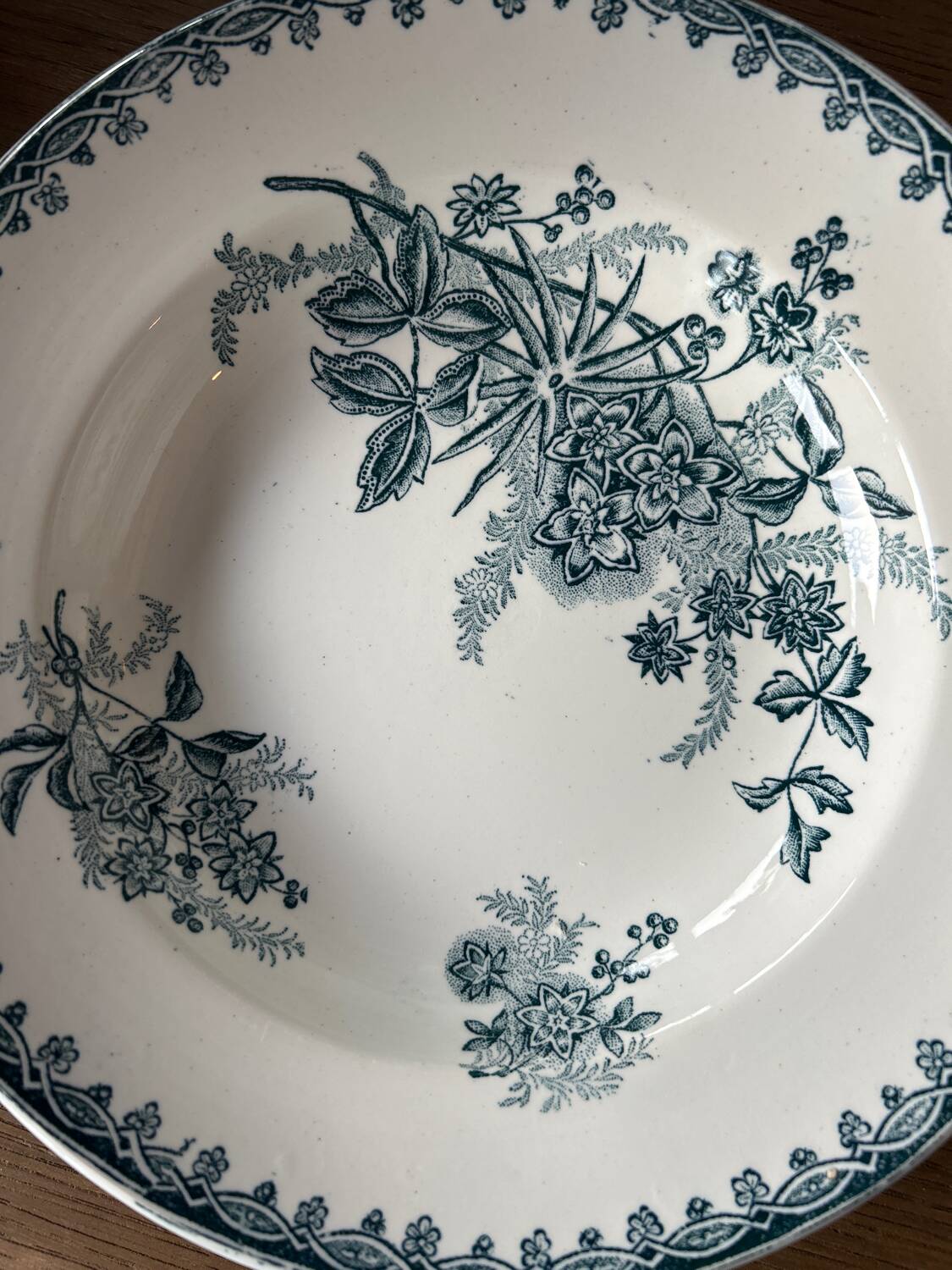 Assiettes en terre de fer Sarreguemines Margot