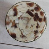 Murano multi-layered scroll vase with gold inclusion