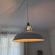 Industrial white metal pendant light