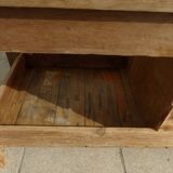 Large workbench with press, 2 drawers and storage tray - Totally sanded and varnished