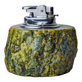 Green alabaster lighter by Romano Bianchi, Italy, 1970