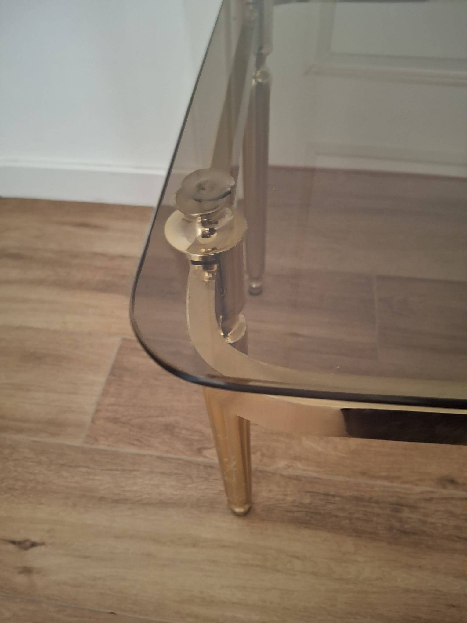 Brass coffee table, 70s
