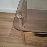 Table basse en laiton, années 70