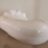 Empty pocket XXL vintage hand in white ceramic