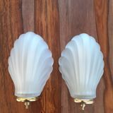 Paire d'appliques coquillages
