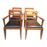 Serie de 4 fauteuils des année 60