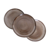 Flat plates x3, artisanal pottery, France