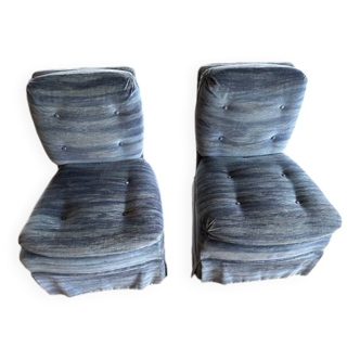 Pair of velvet armchairs