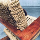 Rope Lounge Chair by Adrien Audoux & Frida Minet for Vibo Vesoul, France, 1940s