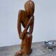 Wooden statuette sculpture, free form