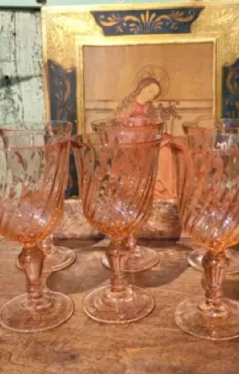Rosaline D'arcoroc Luminarc pink wine glasses