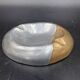 Brutalist Ashtray by Arte3 1980 Spain In Bronze and Silver Metal