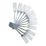 Lot de 11 anciennes fourchettes métal argenté
