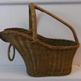 Old wicker bottle holder