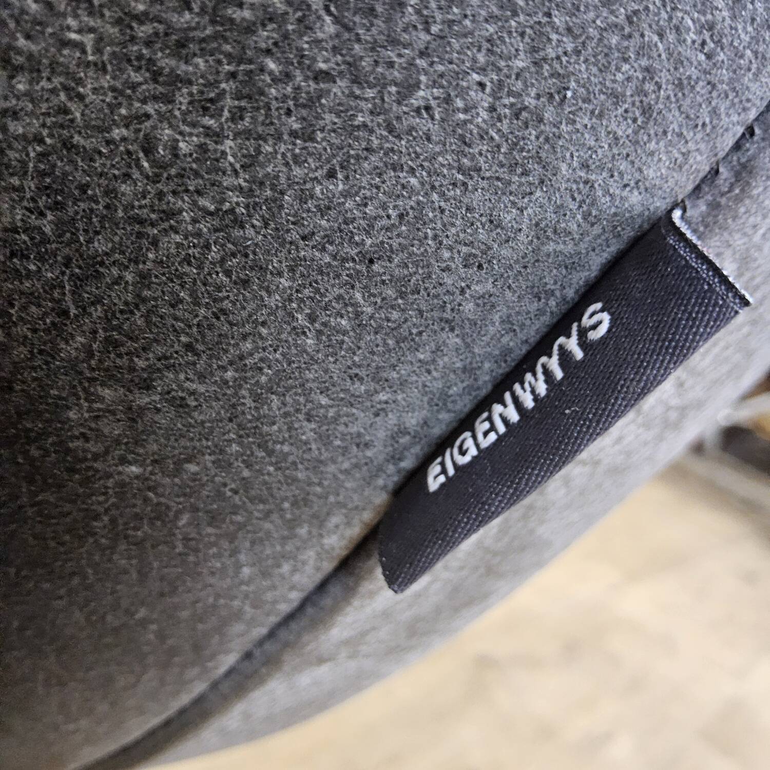 Grey leather swivel armchair Specter by DYYK (Almost new)