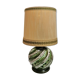 Vintage table lamp - openwork green ceramic - 60's