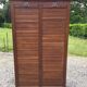 Oak double curtain workshop cabinet