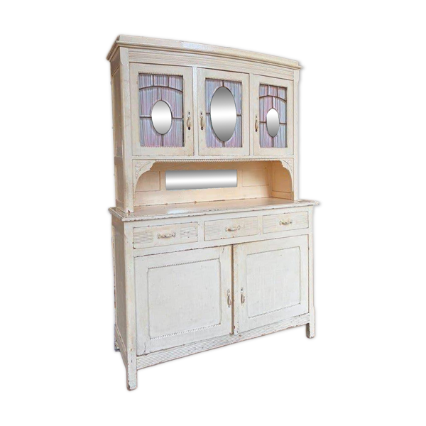 Buffet vintage blanc cassé / meuble de brocante